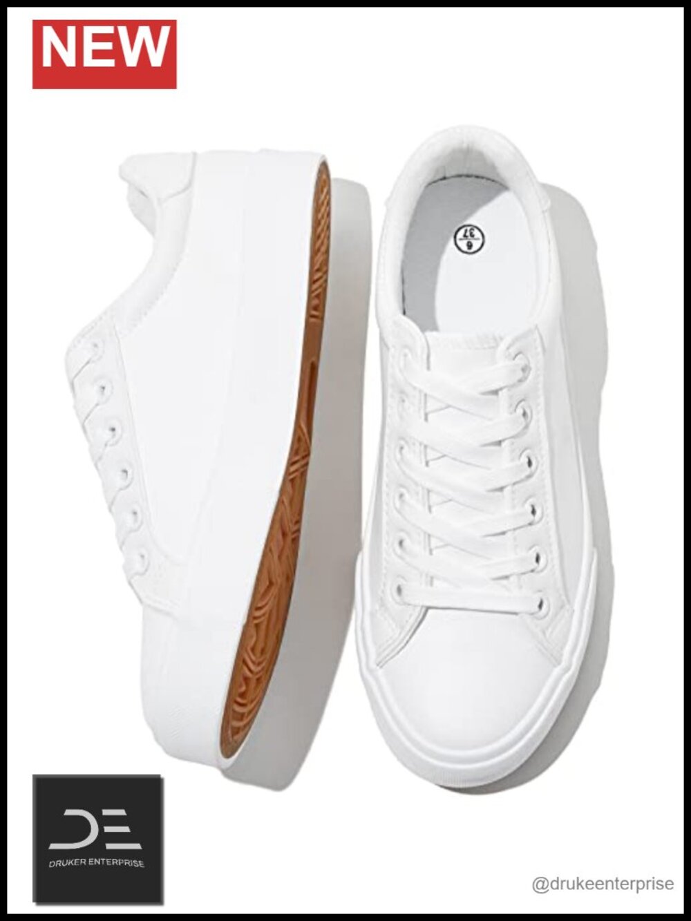 Water Resistant PU Leather Casual Sneakers Easy Clean Slip Resistant